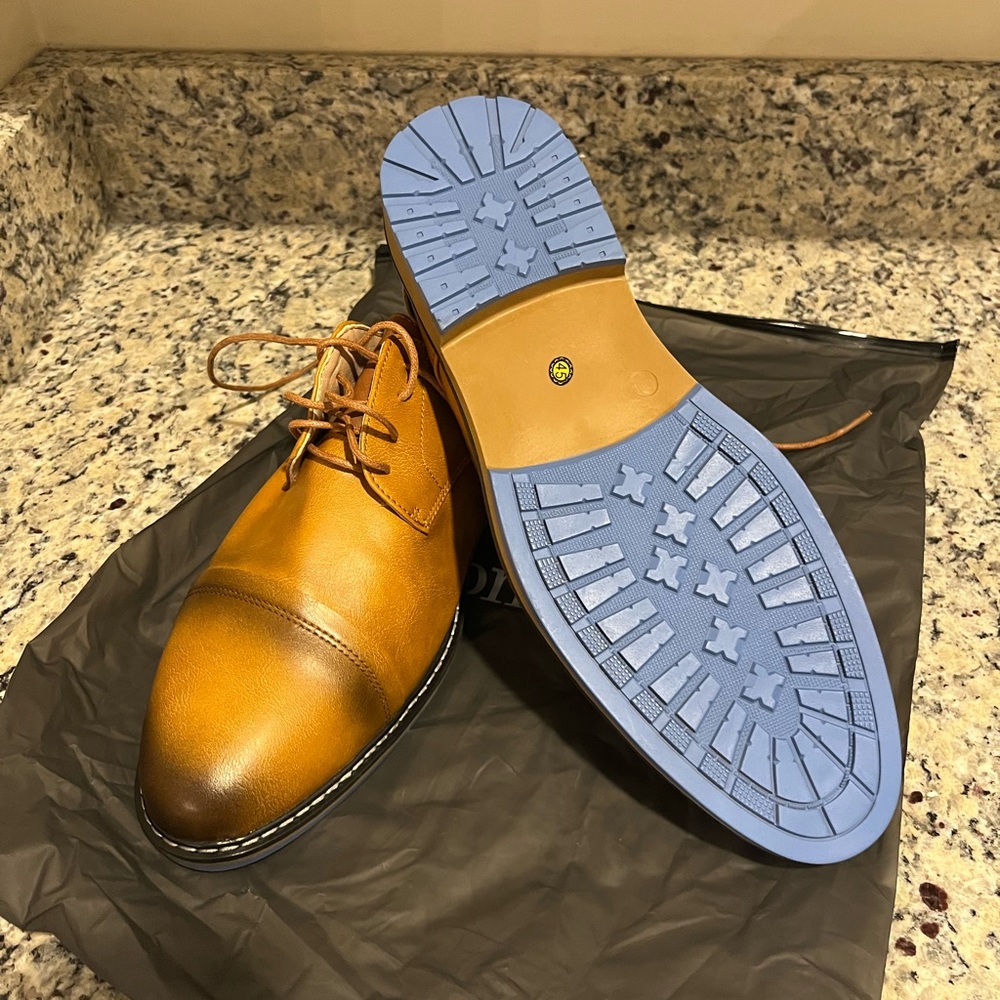 Men's Tan Leather Dress Shoes